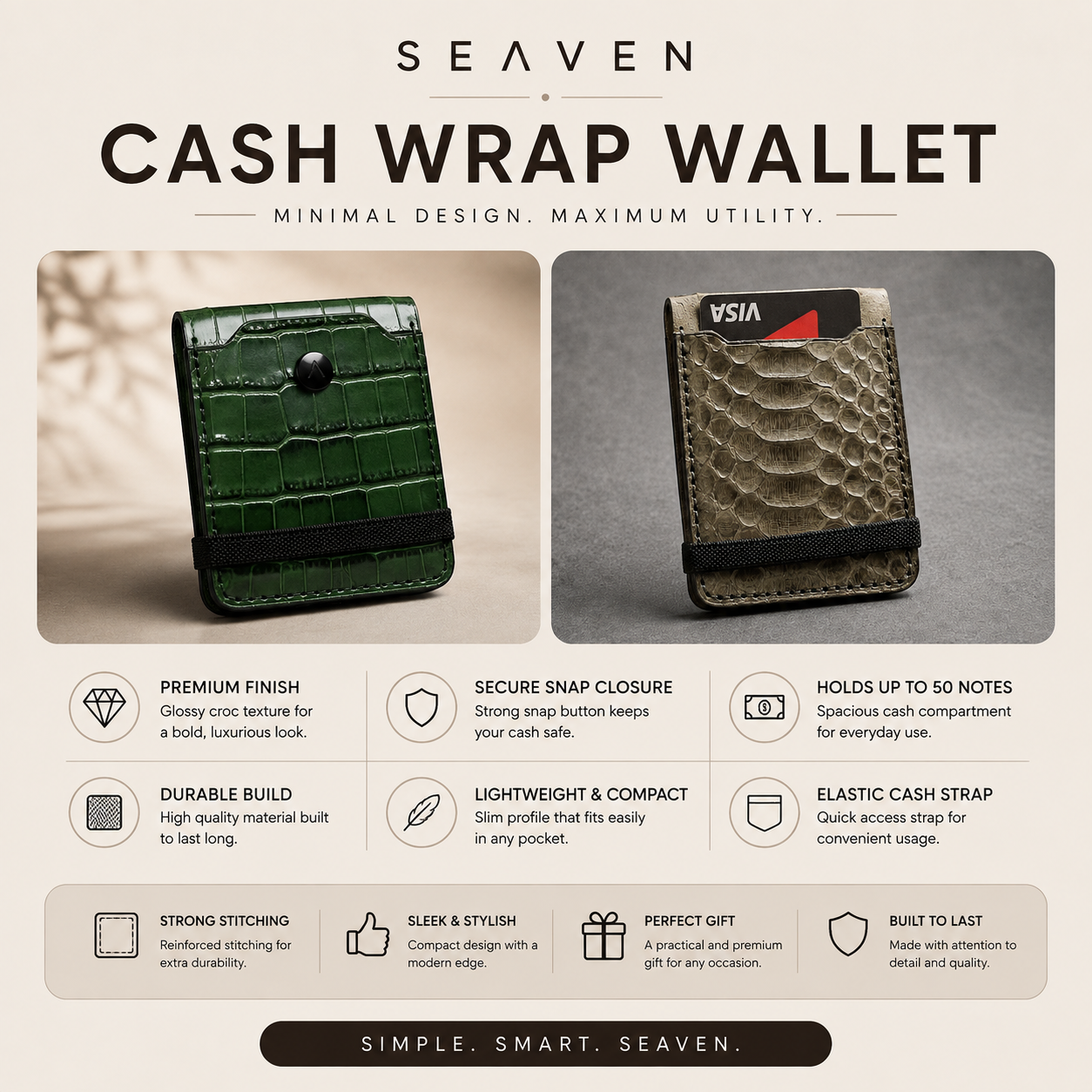 Cash wrap wallet | Seaven™